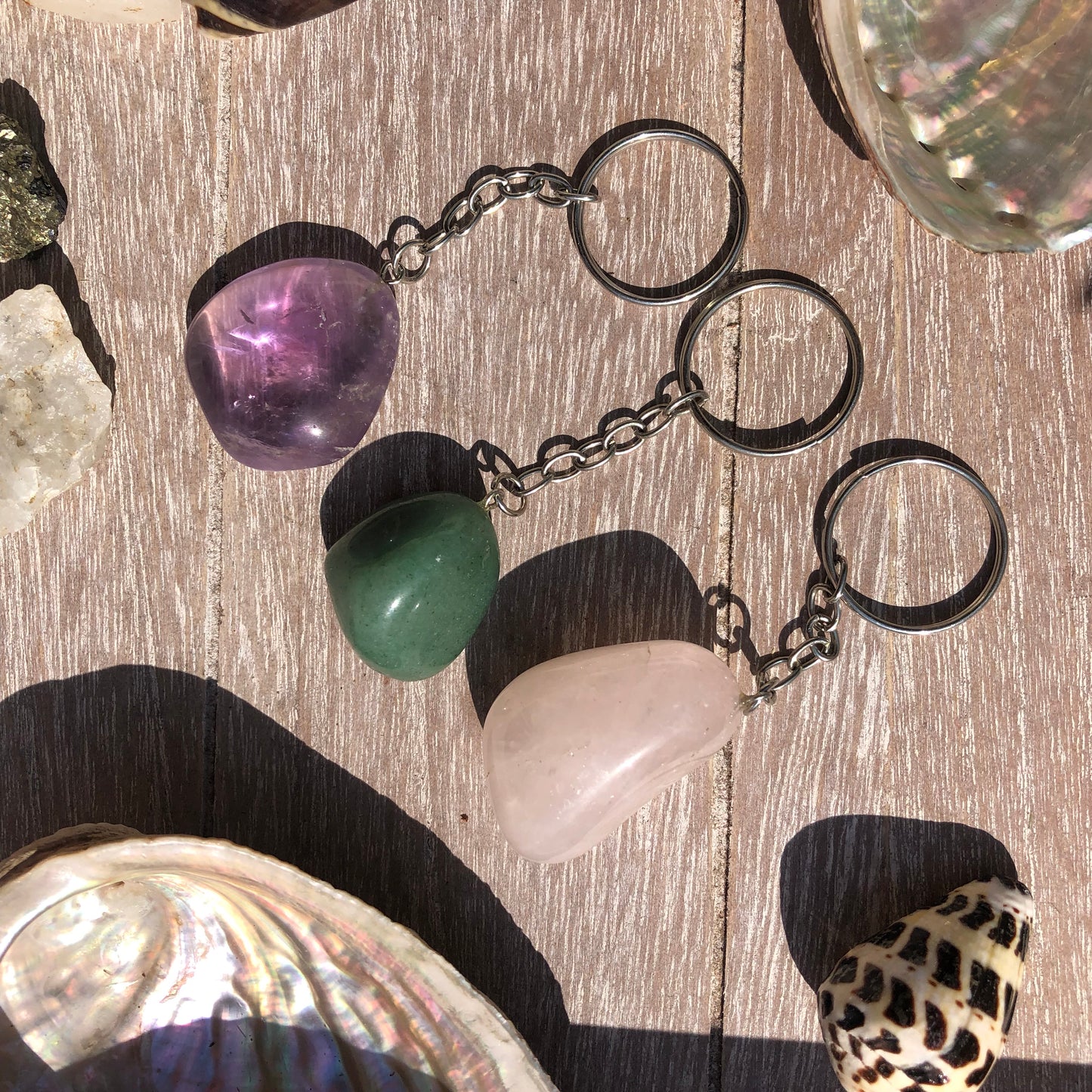 Porte-clés Quartz rose