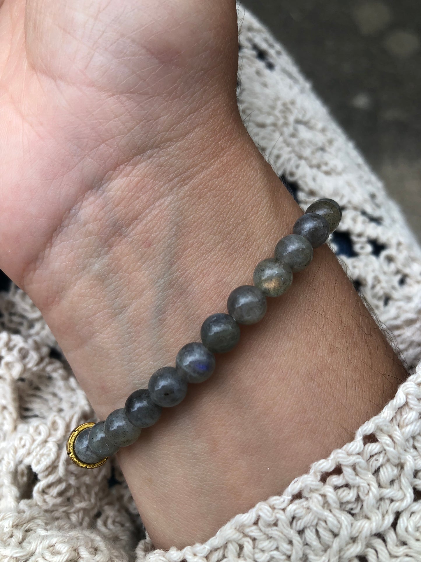 Bracelet Labradorite Blue Light / Cristal de roche