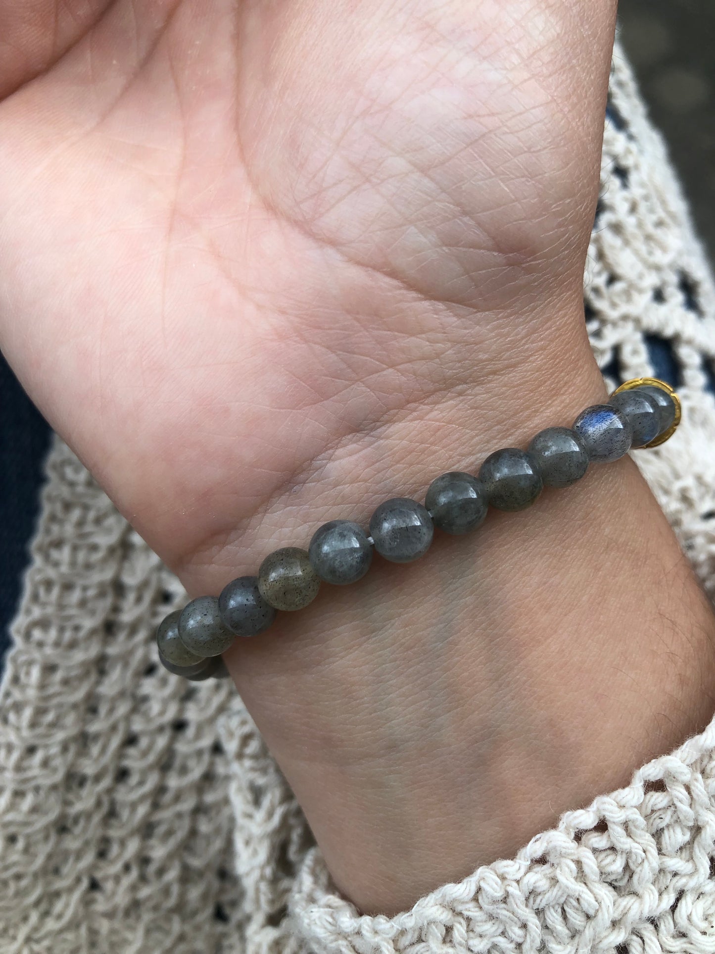Bracelet Labradorite Blue Light / Cristal de roche