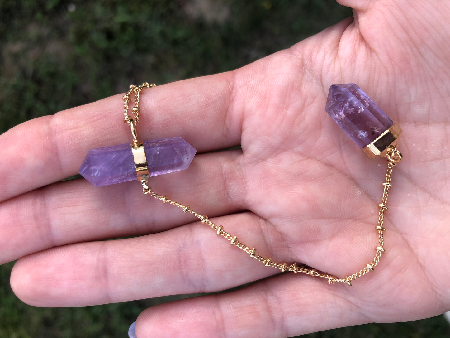 Collier pointes Améthyste