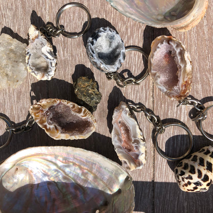 Porte-clés Géode Agate brute
