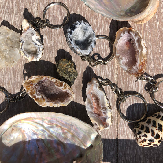 Porte-clés Géode Agate brute