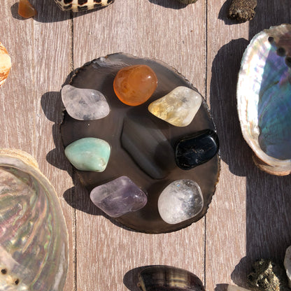 Parabole tranche Agate et 7 Chakras