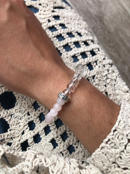 Bracelet quartz rose / Cristal de roche