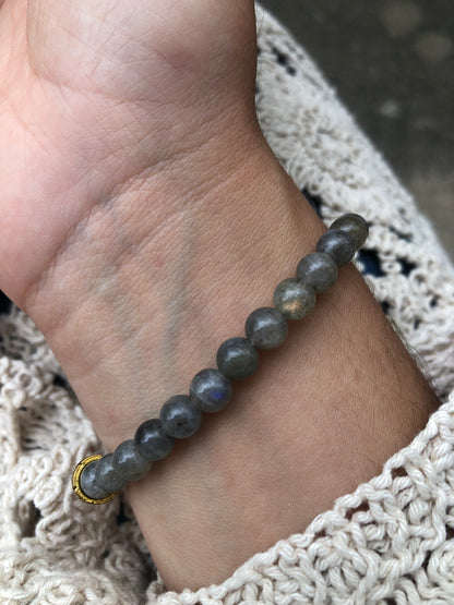 Bracelet Labradorite Blue Light / Cristal de roche