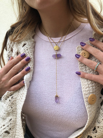 Collier pointes Améthyste