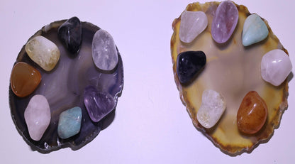 Parabole tranche Agate et 7 Chakras - LuvEarth