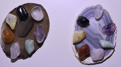 Parabole tranche Agate et 7 Chakras - LuvEarth